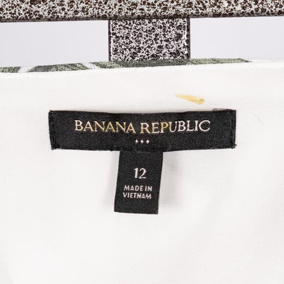 Banana Republic Linen Blend Floral Sundress Women's SZ 12 Tropical Beach Coastal - Picture 5 of 5